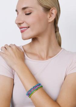 blau/grün/lila - Petit Glamour d'Afrique - Armband von Konplott